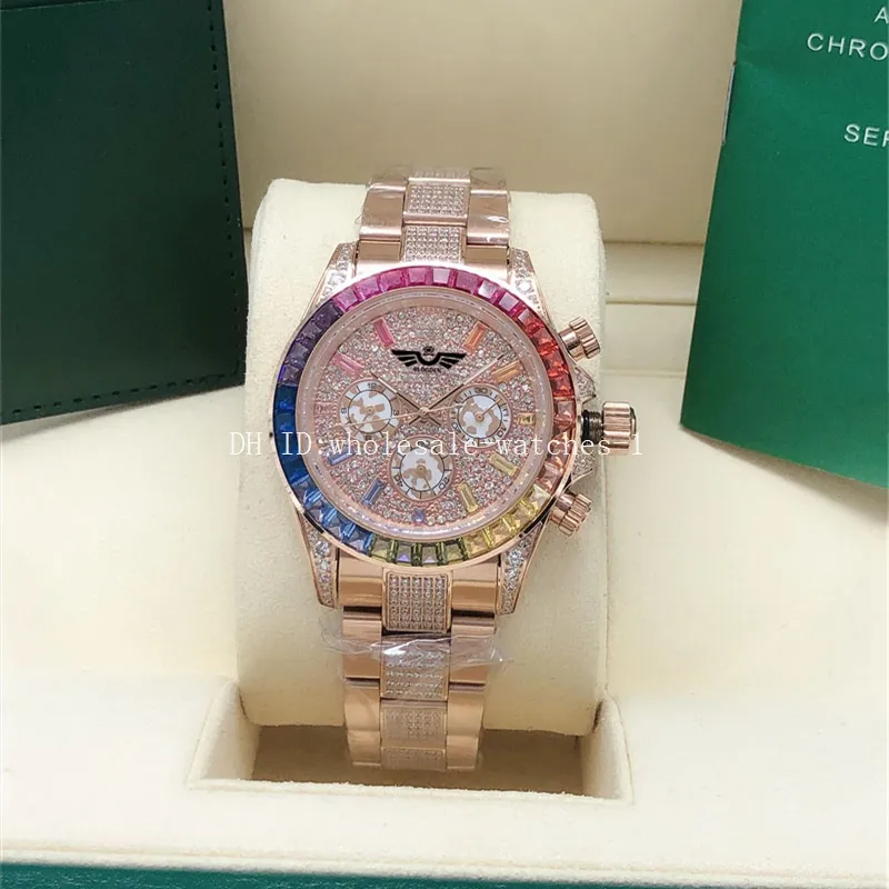 6 zegarków w stylu Diamond 116595 Sapphire Rose Gold 2813 Ruch mechaniczny automatyczny męski zegarek na rękę męską