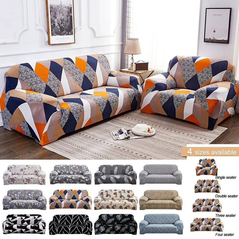 Housses de chaise Printing6 Stretch Plaid Housse de canapé élastique pour salon funda canapé Couch Cover Home Decor 1 2 3 4 siège 220830