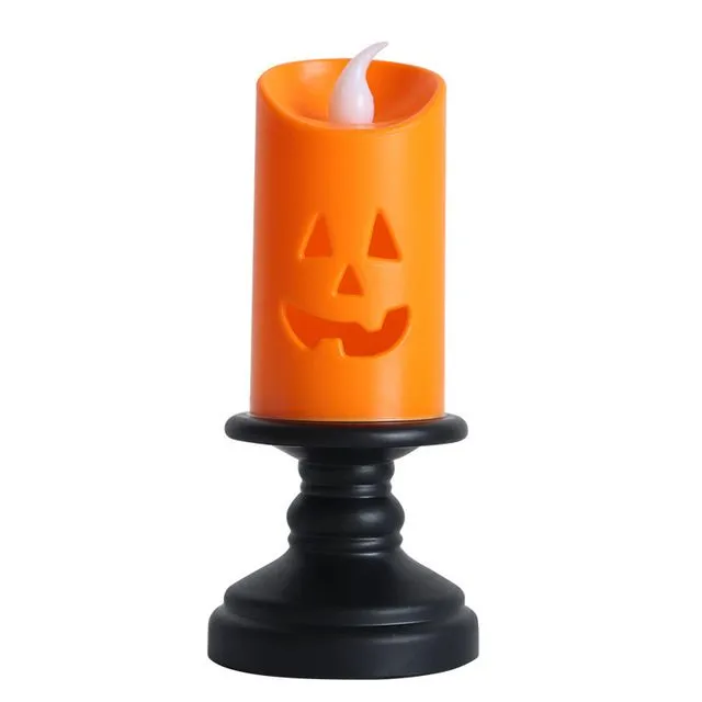 Party Decoration Halloween Lights LED Candle Pumpkin Candlestick Lamp Horror Props Decoration