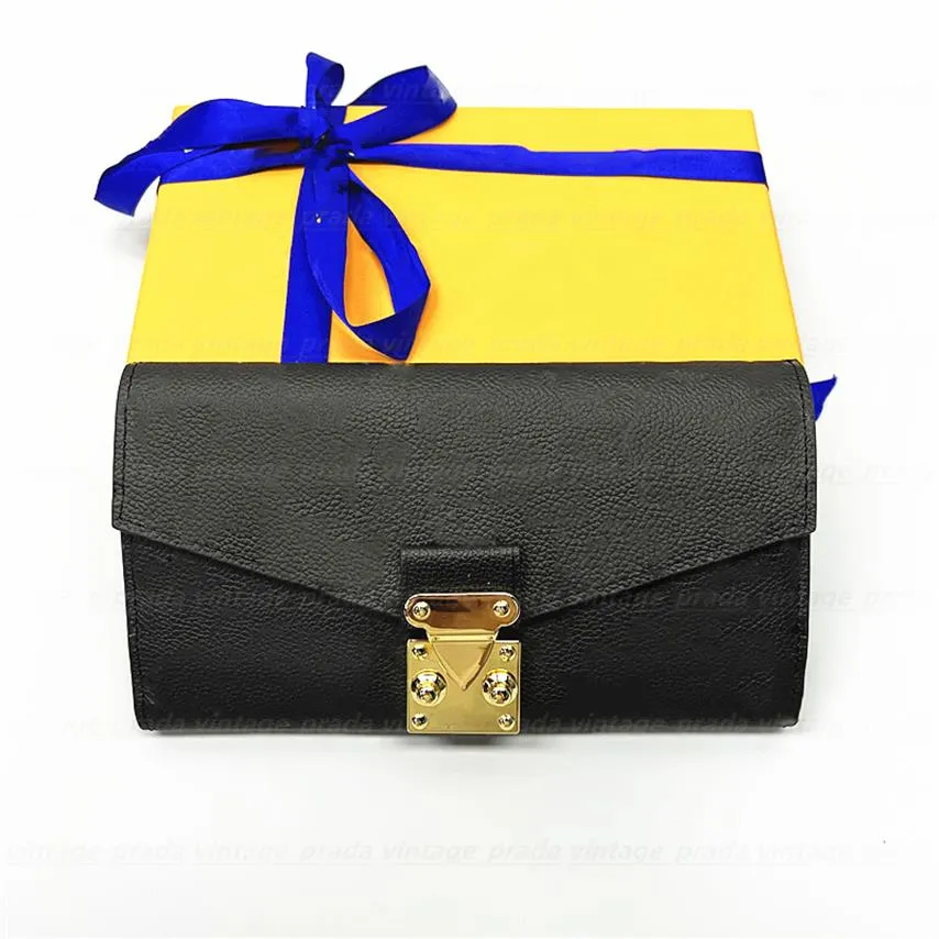 أعلى جودة محافظ أصلية من الجلد محفظة نقش مصممي الأزياء للأزياء حقائب اليد رجال حاملي البطاقات السوداء Lambskin min2403