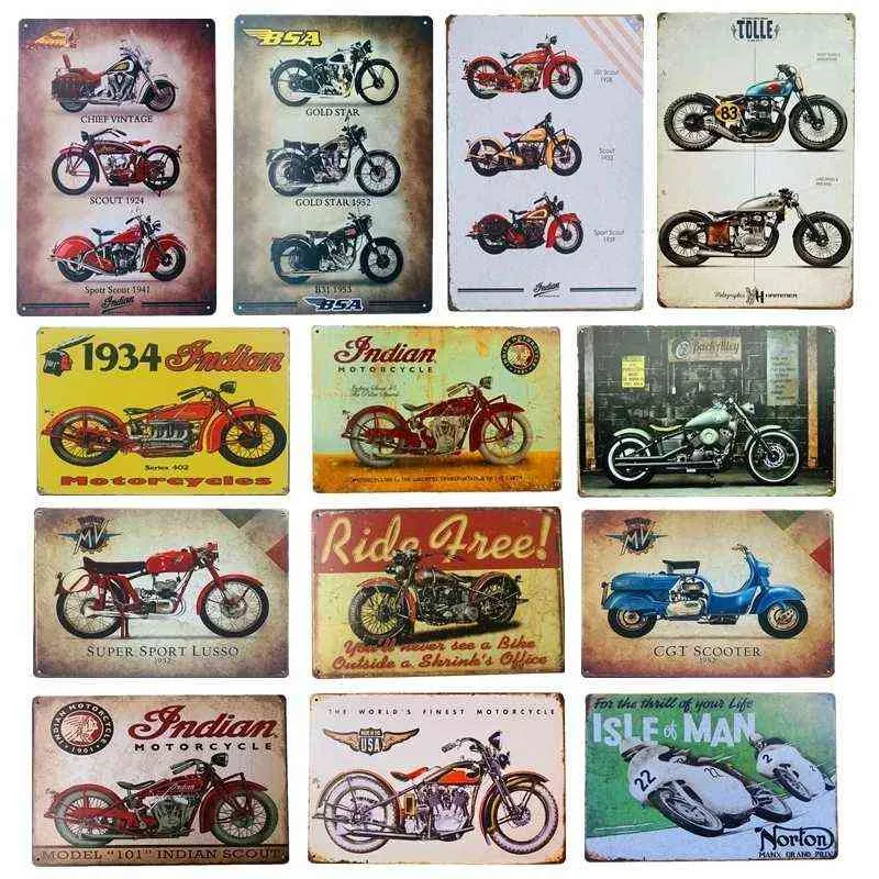 Metal Painting Metal Sign Tin Signs Motor Gas oil Garage Vintage Poster Plaque Bar Pub Wall Decor Iron Painting Home Decoration T220829