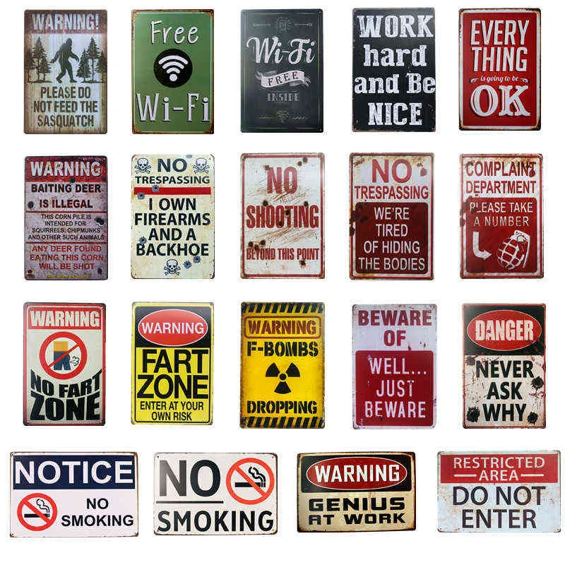 Peinture sur métal Pengrongup -Avertissement S'il vous plaît ne pas nourrir le Sasquatch Métal Tin Signs Affiche Bar Pub Club Cafe Man Cave Home Wall Decor T220829