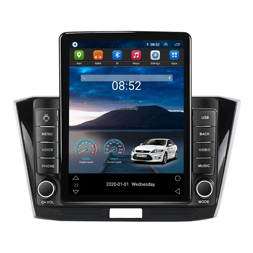 10.1 tum Android GPS Navigation Car Video Stereo för 2016-2018 VW Volkswagen Passat med HD pekskärm Bluetooth USB Support CarPlay