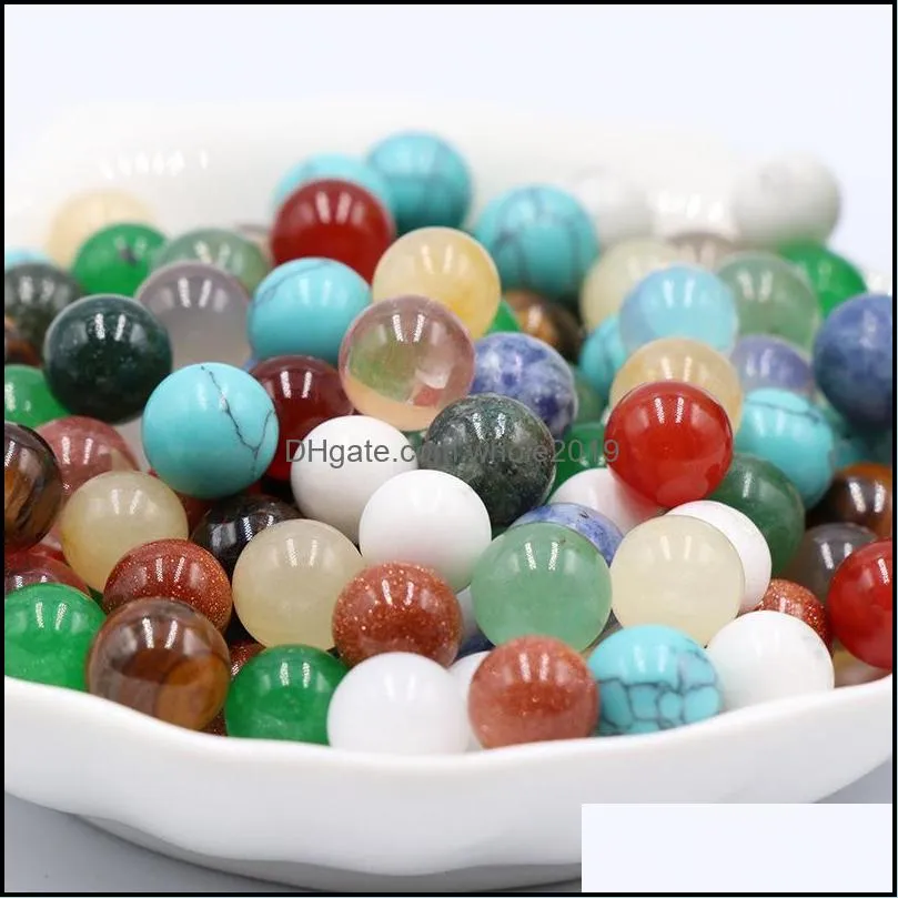 Kamienna bez-pioruna Ball 8 mm Stone Natural Healing Crystal Mascot Mas Accessory Minerale Stohstone Reiki Dekoracja domowa WHO DHSELLER2010 DHHSX