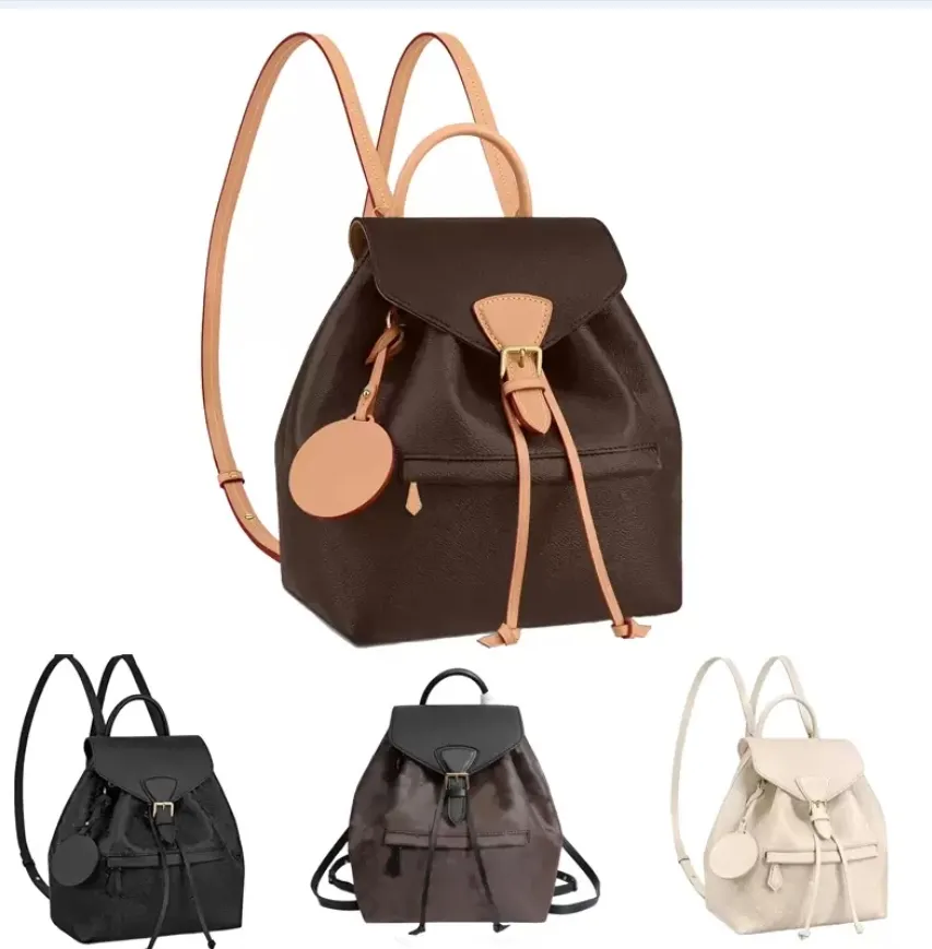 5A Mochilas de Couro Genuíno de Alta Qualidade Estilo Moda Pacotes Femininos de Luxo Designer Bolsas com Flores em Relevo Mochila Mochila Escolar Clássica Mini Bolsa Estudantil