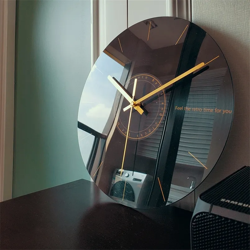 Wanduhren Luxus Stille Glas Nordic Design Wohnzimmer Moderne Kreative Reloj De Pared Uhr Wohnkultur 220830