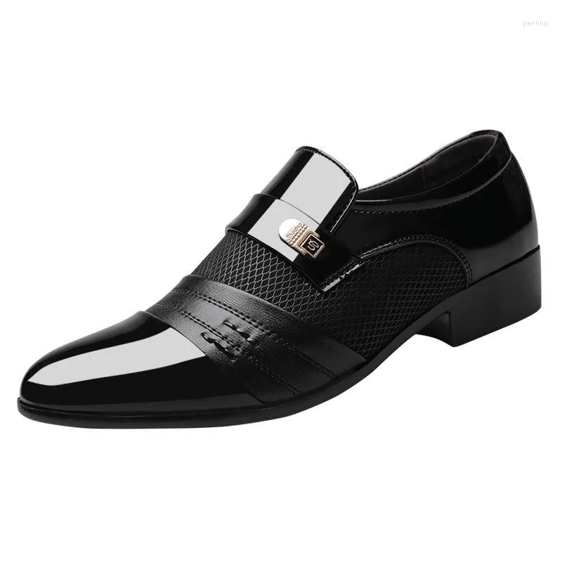 Dress Shoes Men's High-end Leather Waterproof Business Wedding Casual Social