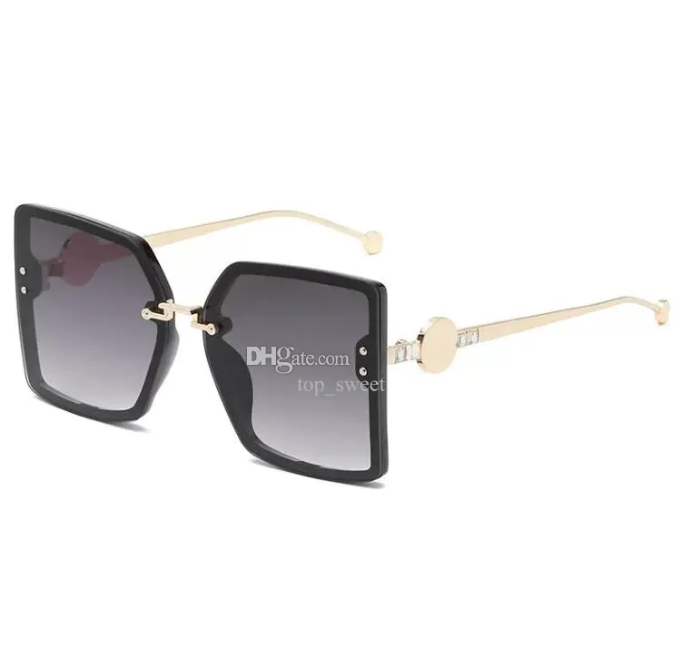 Солнцезащитные очки с большими рамами для женщин с ультрафиолетовым ультрафиолетовым дизайнерским дизайнерским дизайнер