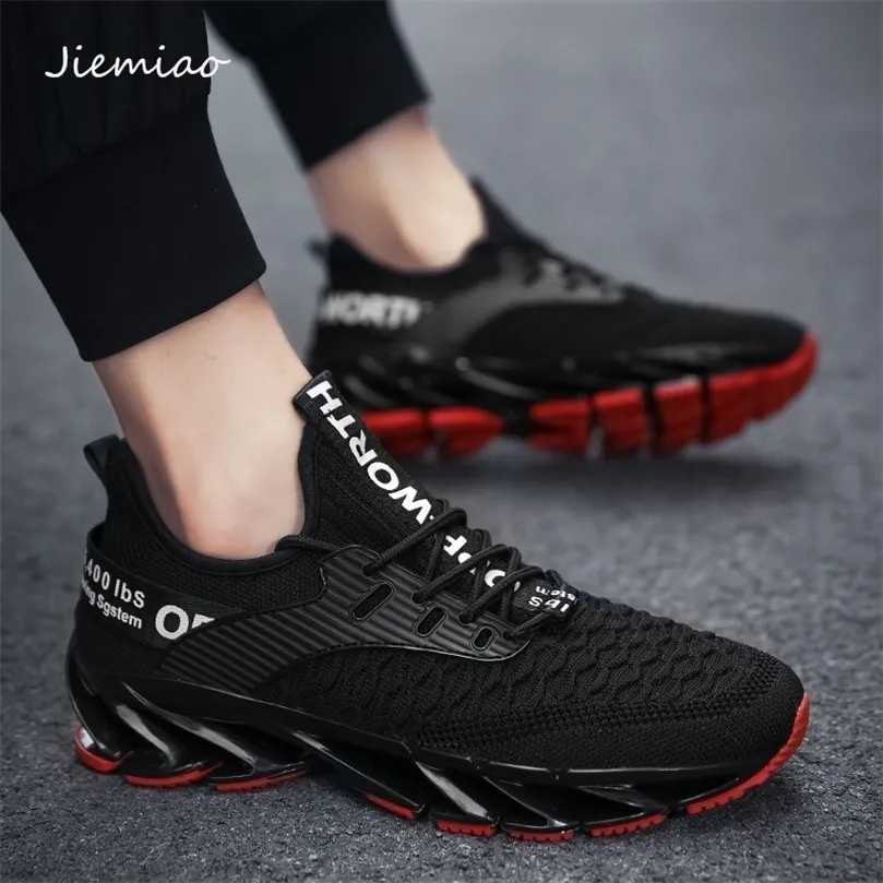 JIEMIAO Blade Sole Mannen Sneakers Ademend Comfortabel Hardlopen Outdoor Fitness Training Sport Zapatillas Hombre 220829