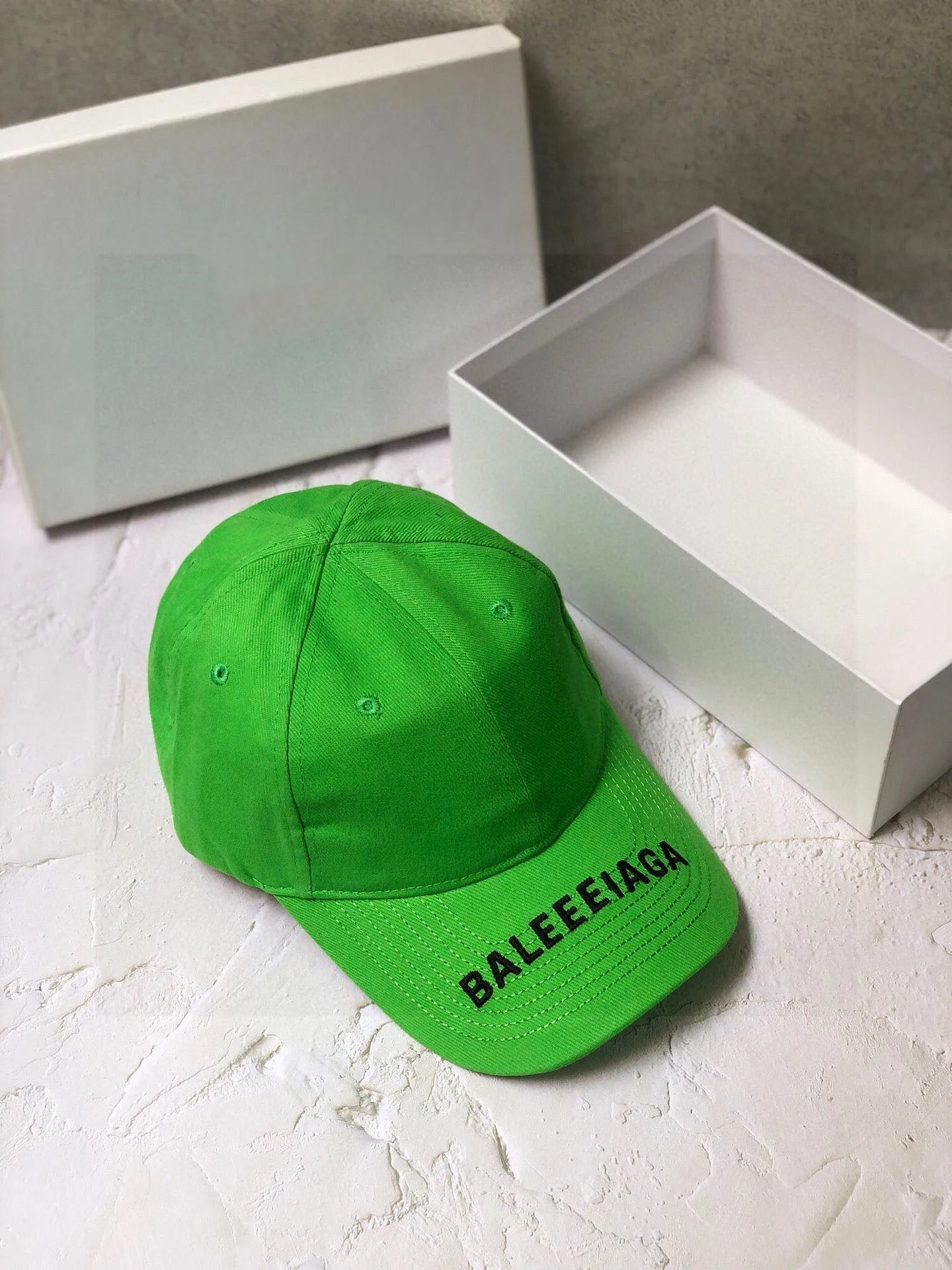 neon green balenciaga hat