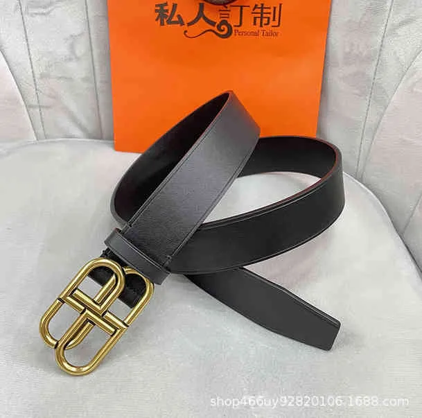 Luxury Designer Belts 2022 Paris BB Letter Mens And Womens Same Belt Lovers First Layer Cowhide