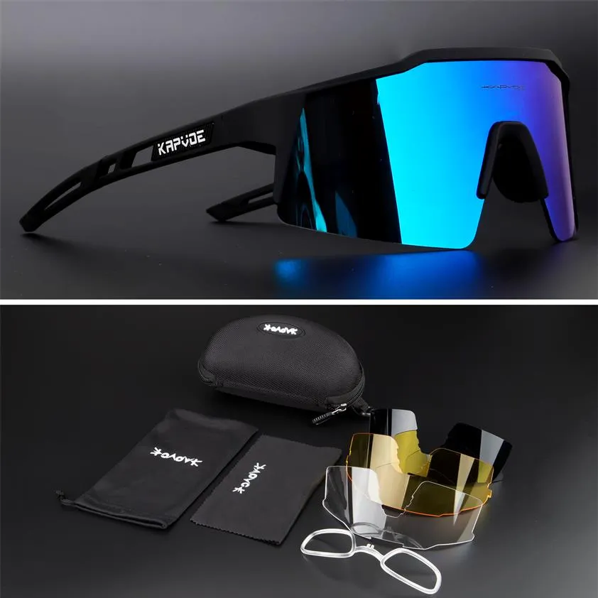 عالي الجودة UV400 الرياضة نظارات الجبال الجبلية ركوب الدراجات نظارات في الهواء الطلق الرجال النظارات الشمسية MTB نظارات شمس الدراجة 4 عدسة 267C
