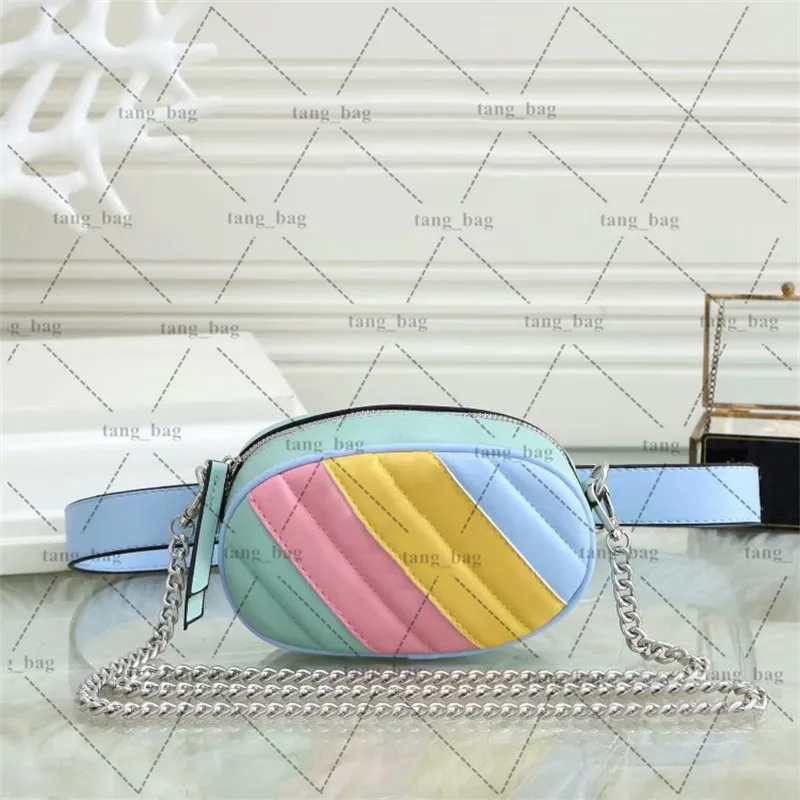 Designer Macaron Color Cross Body Bag Axel Handv￤skor Kvinnor Midjekedjor