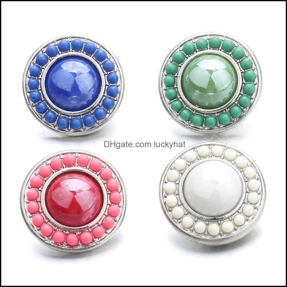 Chiusure Ganci Noosa Snap Jewelry Colourf Perline acriliche Bottoni Fit 18Mm Button Bracciale Drop Consegna 2021 Risultati Comp Dhseller2010 Dhyfy