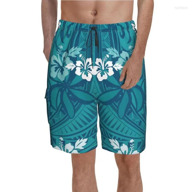 Men's Shorts Refined For Male Polynesian Tribal Clothing Print Swiming Swimsuit Short Men Gift Custom DIY