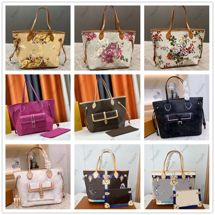 Torby na ramię 22ss Zakochaj się w tobie, nigdy mm totes torebka kobiety vintage maxi pochette torebka ramion Nicolas ghesquiere Flower Malowanie 2