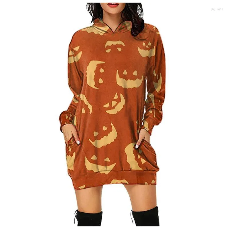 Giacche da donna Felpe con cappuccio da donna Halloween Stampa manica lunga con tasca Giacca leggera da notte alla moda per cappotto primaverile