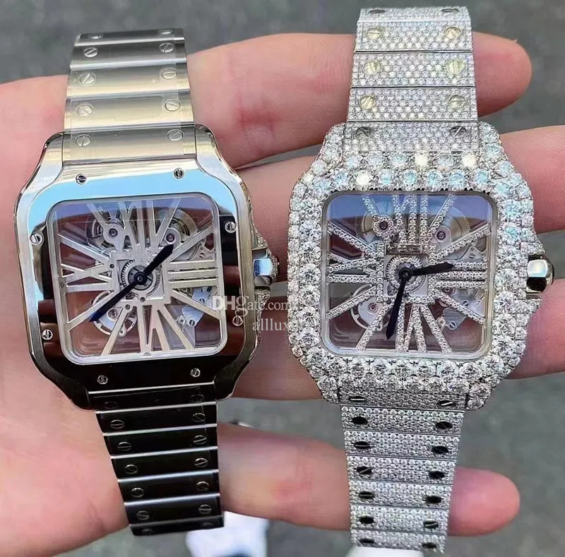 montres de luxe hommes montre montres de créateurs haute qualité mouvement montres hommes moissanite montre glacé montre diamant montre montre automatique montre mécanique 077