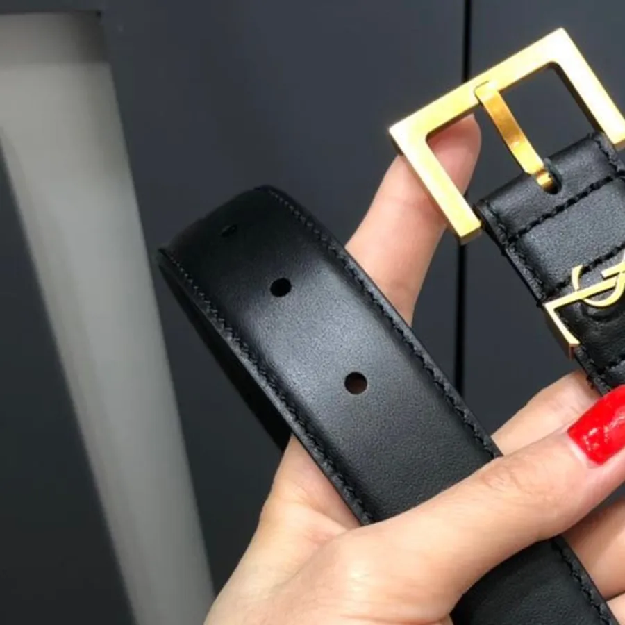 Women s Designer Belt 30mm Top Quality Calfskin Leather Luxury Brand Official Replica Senior Gift