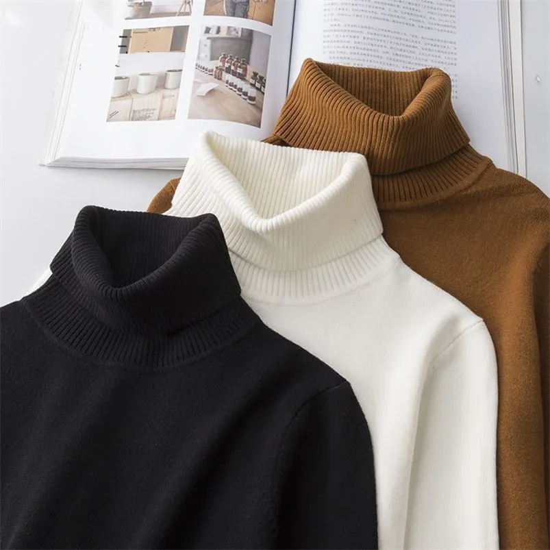 Men's Sweaters Pullover Top Winter Turtle Neck Long Sleeve Thick Warm Sweater Slim Twist Knitwear Elasticity Clothing 220830