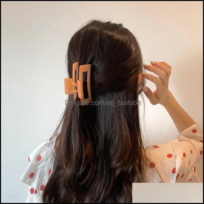 ヘアクリップバレットウーマンエレガントなヘアクリップバレットクロースクエアヘアピンクラブハイアアクセサリー女性ヘアグリップガールズC MJFashion dhjcg