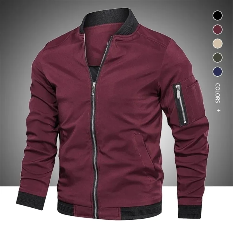 Mens Jackets Autumn Sping Mens Casual Jacket mode Zip Up Slim Fit Caots Male Trend Baseball Bomber Jacket Man Brand Overcoat 220830