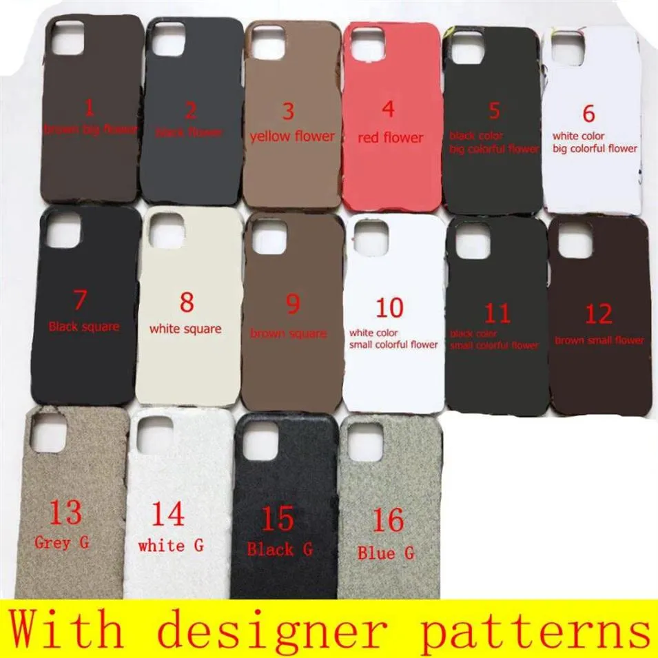Designer Phone Cases for iPhone 13 Pro Max 12 Pro Max 12 Mini 11 XR XS Max 7 8 Plus Pu Leather Phone Shell for Samsung S8 9 10 S20 S9 S232N
