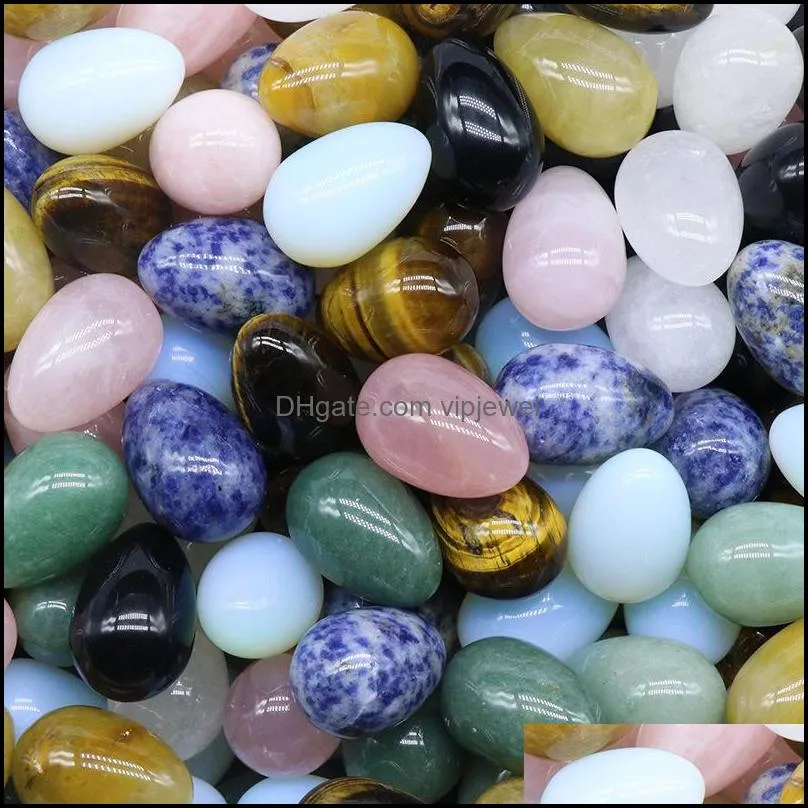 Stone 20Mmx30Mm Egg Shaped Stone Natural Healing Crystal Mascot Mas Accessory Minerale Gemstone Reiki Home Decoration Wh Dhseller2010 Dhg1C