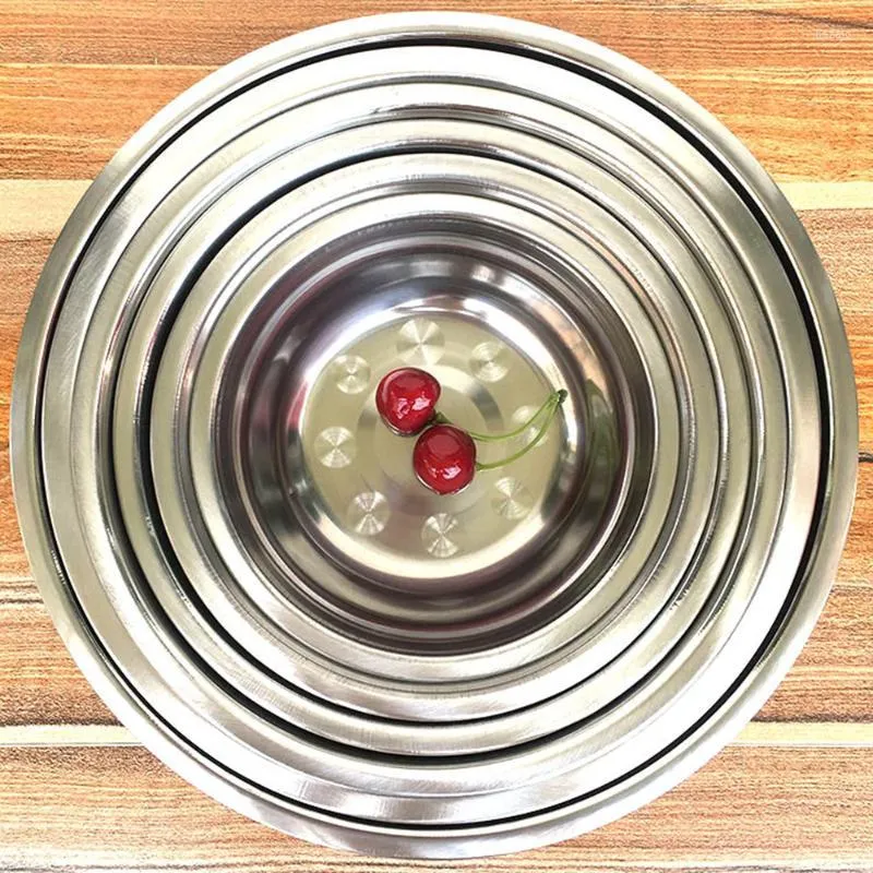 Bowls 6Pcs/Set Different Size Stainless Steel Ramen Popcorn Fruit Salad Noodle Coconut Bowl Tableware Soup Dinnerware