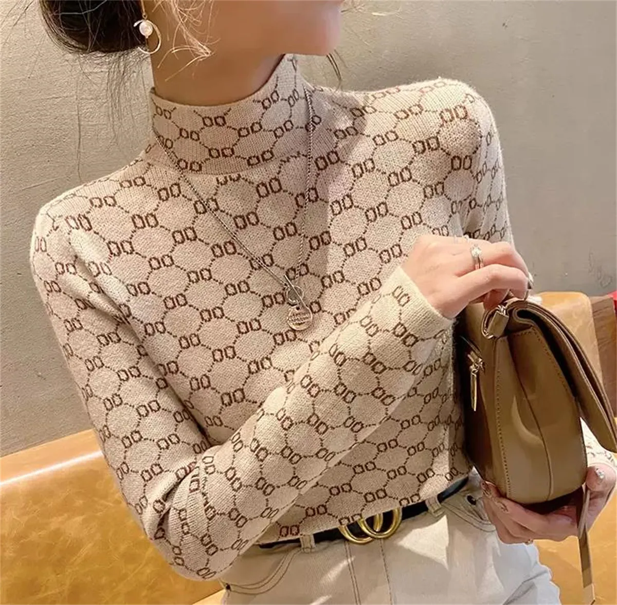 Groß sparen beim Kauf von Frauen Dicke Rollkragenpullover Dicke Pullover  Für Frauen: Klobiger Rollkragenpullover Pullover, Warme Gestrickte Bluse, 