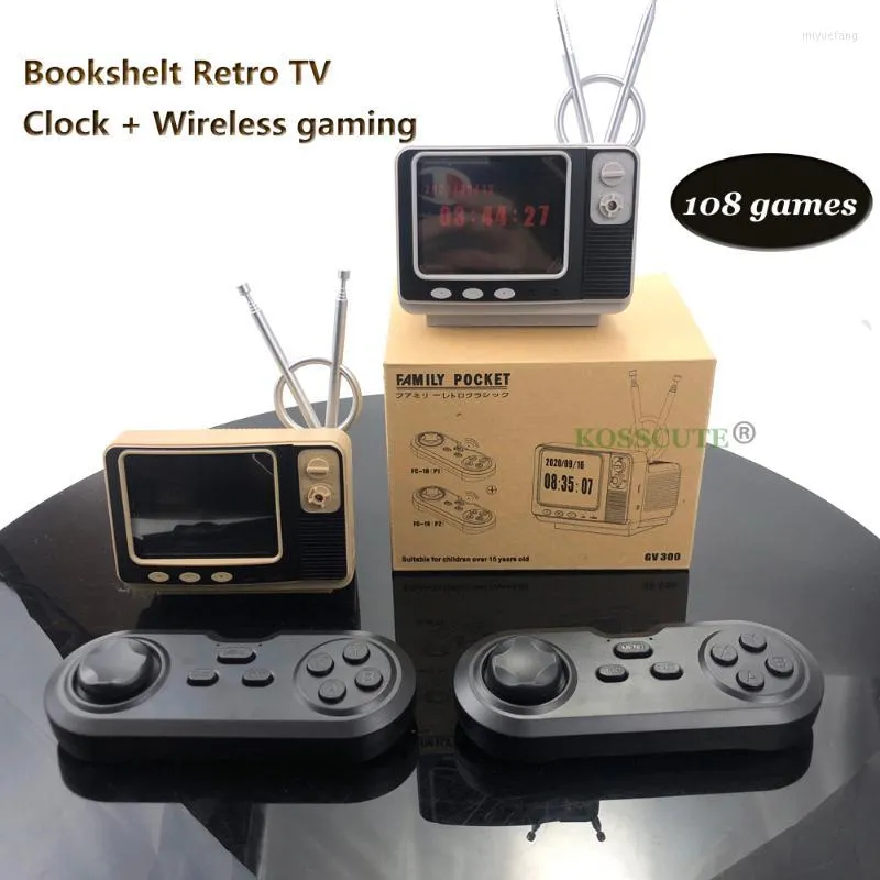 Mini Retro TV Game Console Handheld Video With 2 Wireless Controllers Built-in 108 Different Games For NES AV Out