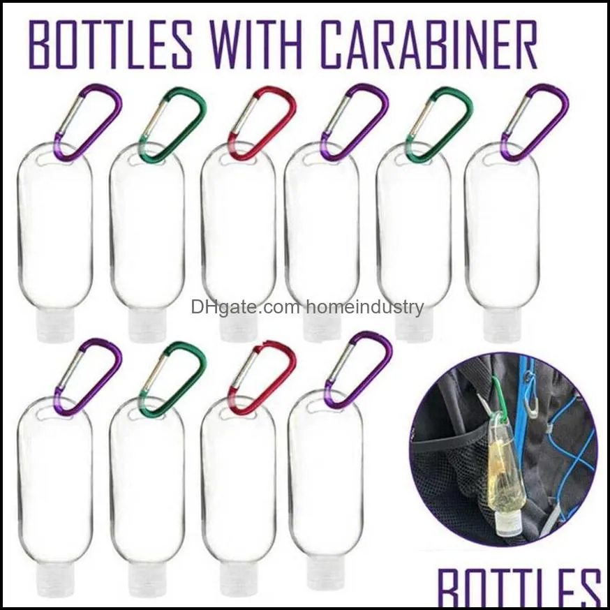 Garrafas de armazenamento frascos de 20pcs garrafa de viagem ao ar livre port￡til com gancho de embalagem reutiliz￡vel em vazio 265h entrega 2021 home ga dhusy