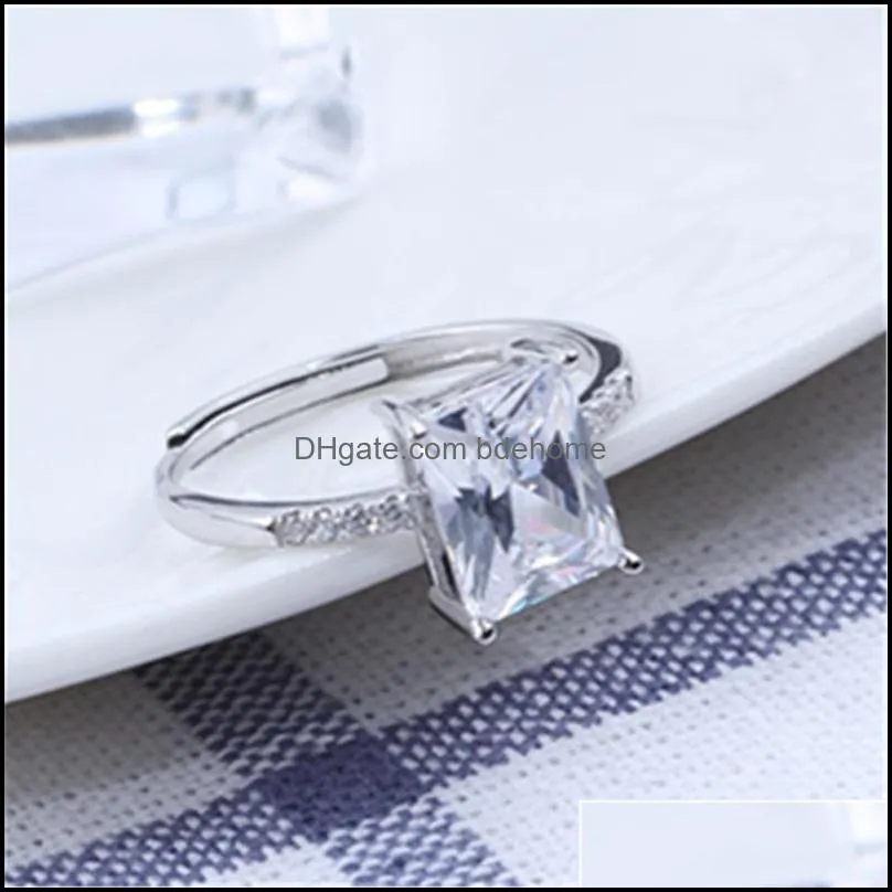 Fedi nuziali Vecalon Elegant Promise Ring Statement Party Diamond Wedding Band Anelli per gioielli da donna 3659 Q2 Drop Delivery 2021 Bde Dhlfu