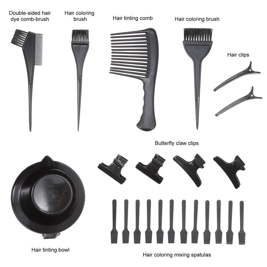 Hair Dye Coloring DIY Salon Tool Kit Tinting Bowl Dye Brush Comb Hair