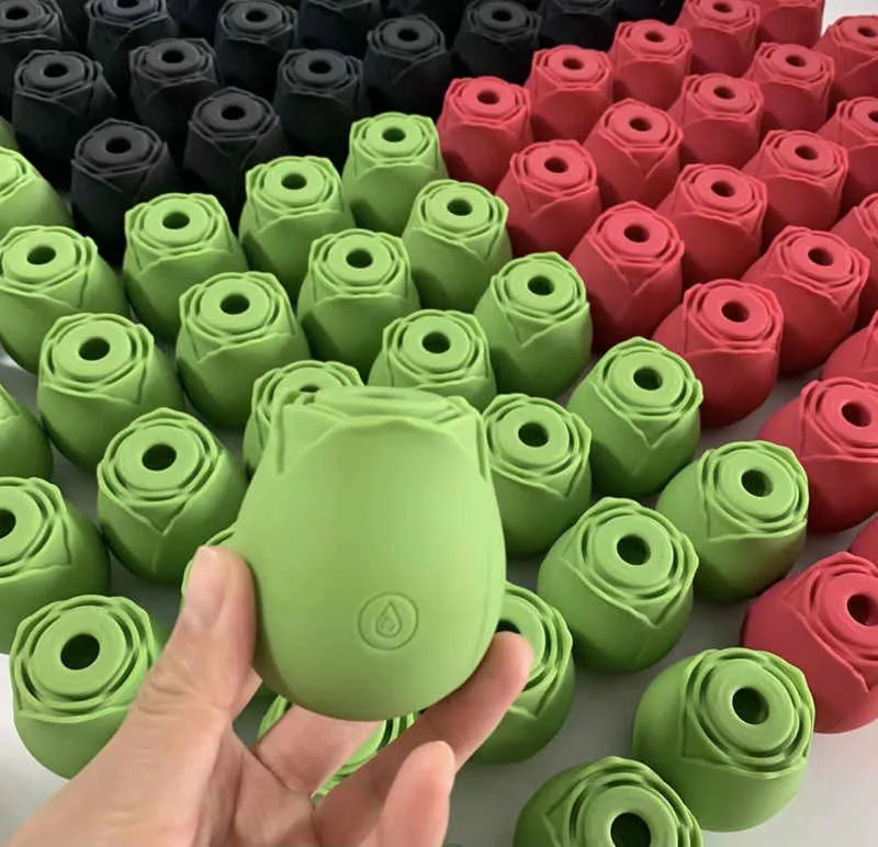 Roseformad klitorisvibrator med sugfunktion för kvinnor_voghion.com
