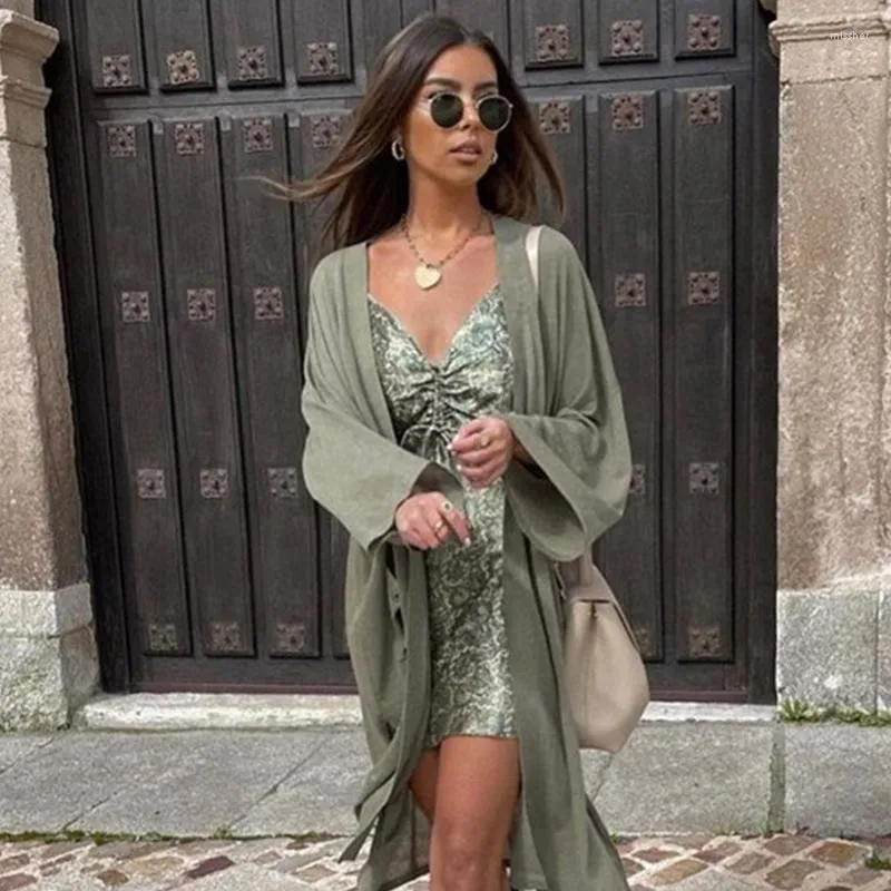 Robes décontractées Ardm élégant col en V imprimé floral sans manches cordon d'été pour les femmes 2022 Boho Spaghetti Strap Mini robe robes