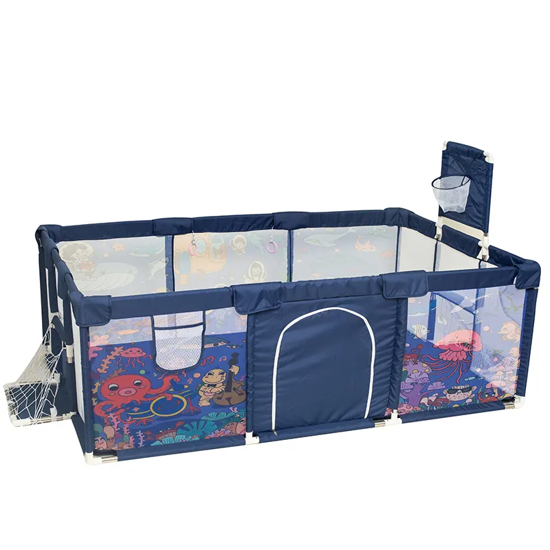 IMBABY Playpen With Safety Barrier, Balloon Net, Pit, Pool Balls, And ...
