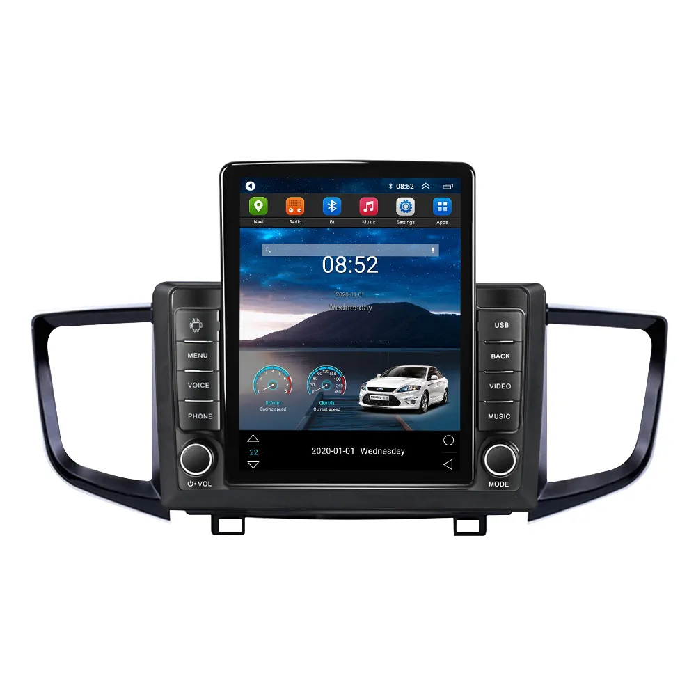 Unité vidéo de voiture de navigation GPS Android 10,1 pouces pour Honda Pilot 2016-2018 avec écran tactile HD Prise en charge Bluetooth WIFI Carplay SWC