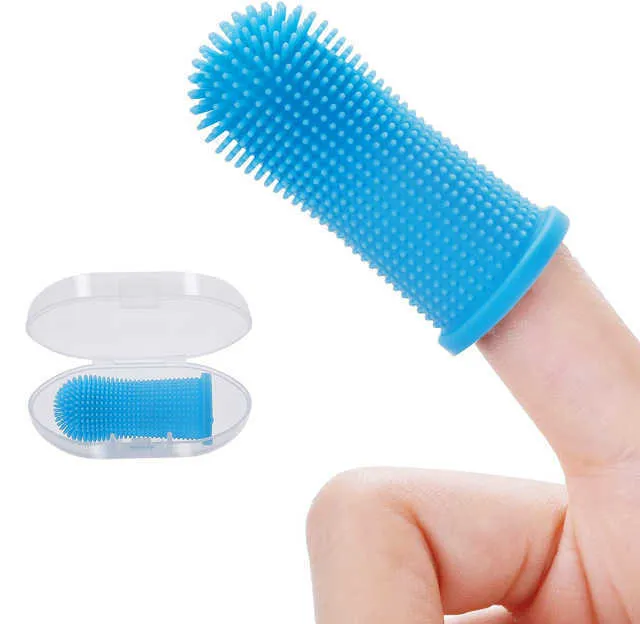 Dog Grooming Grooming Dog Super Dog Soft Pet Finger Toothbrush Teeth Cleaning Bad Breath Care Silicone Tools Dogs Cat Supplies Inventory 100pcs