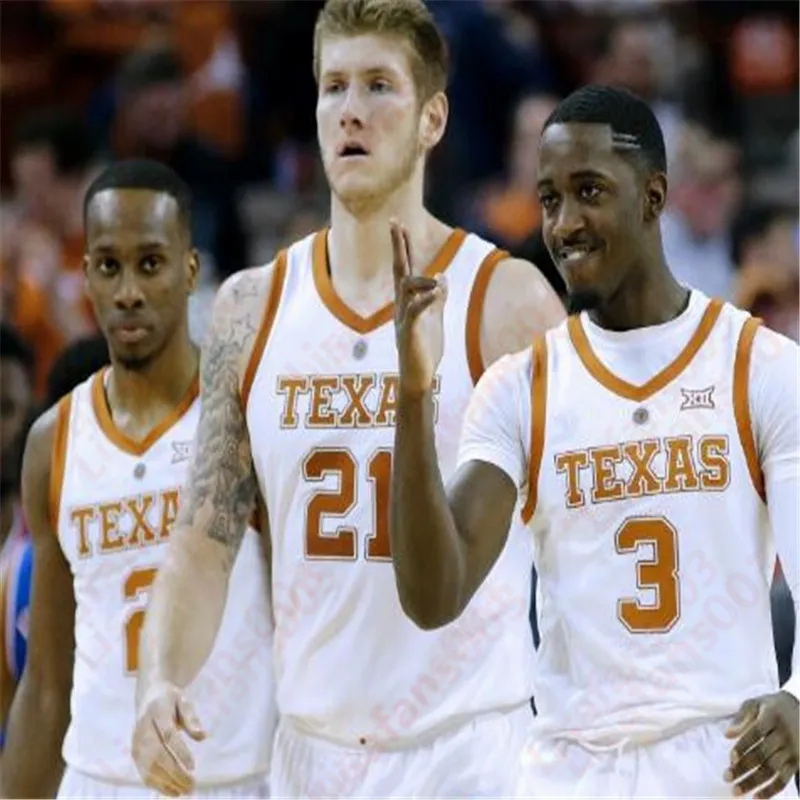 Personalizado Texas Longhorns College Basketball Jersey Naranja Blanco Cosido Cualquier nombre Número Jaxson Hayes Matt Coleman II Hombres Mujeres