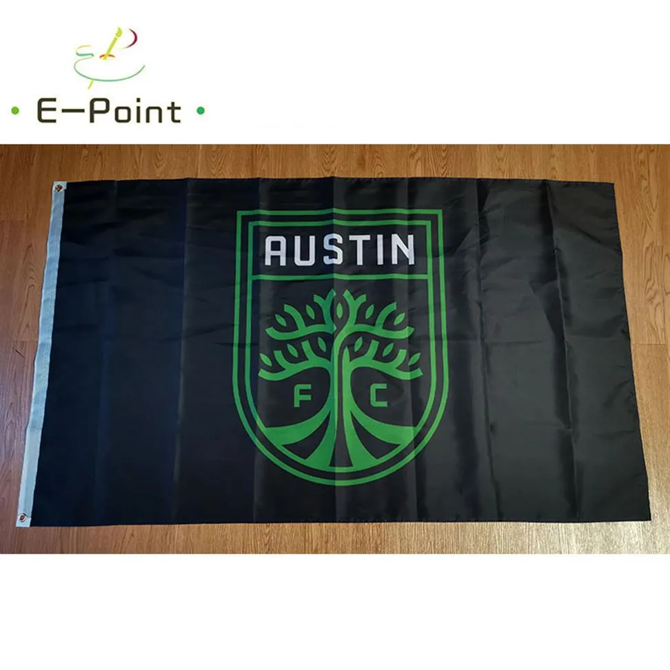 MLS Austin FC 플래그 3 5ft 90cm 150cm 폴리 에스테르 플래그 배너 장식 날고 정원 깃발 축제 선물 349R