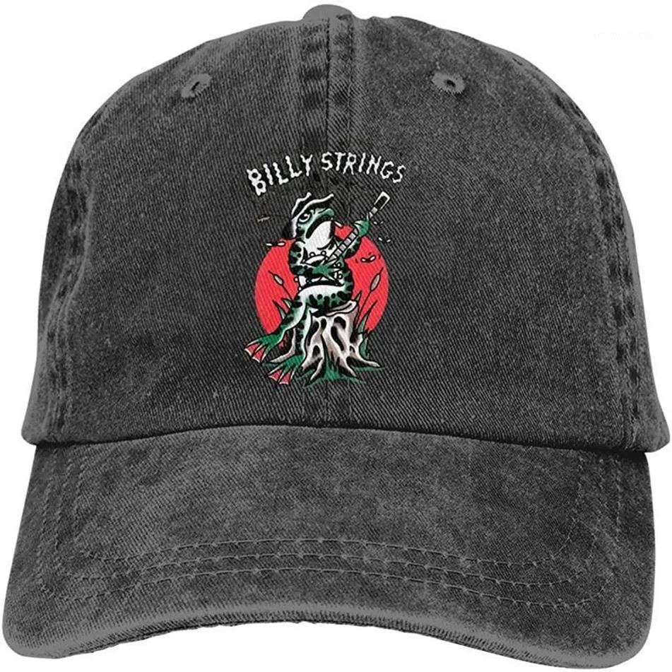 قبعات الكرة Billy Strings غسلت الدنيم بيسبول كاب كاسكيت الأنيقة أبي قبعة قابلة للتعديل للجنسين 12329