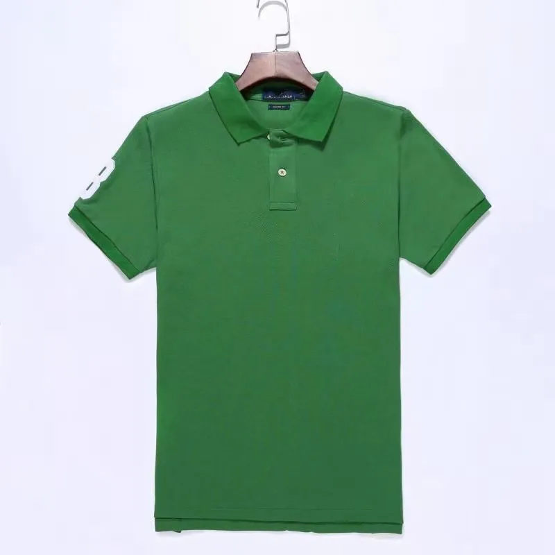 2021 Großhandel Polos Hemd Europäische und amerikanische Größe Sommer Herren Kurzarm Lässige farblich passende Baumwolle Plus Größe bestickt Mode T-Shirt S-2XL