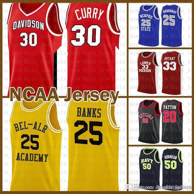 Stephen 30 Curry venta barata Jersey Carlton 25 Banks NCAA LeBron 23 James Dwyane 3 Wade University David 50 Robinson Gary 20 Pa