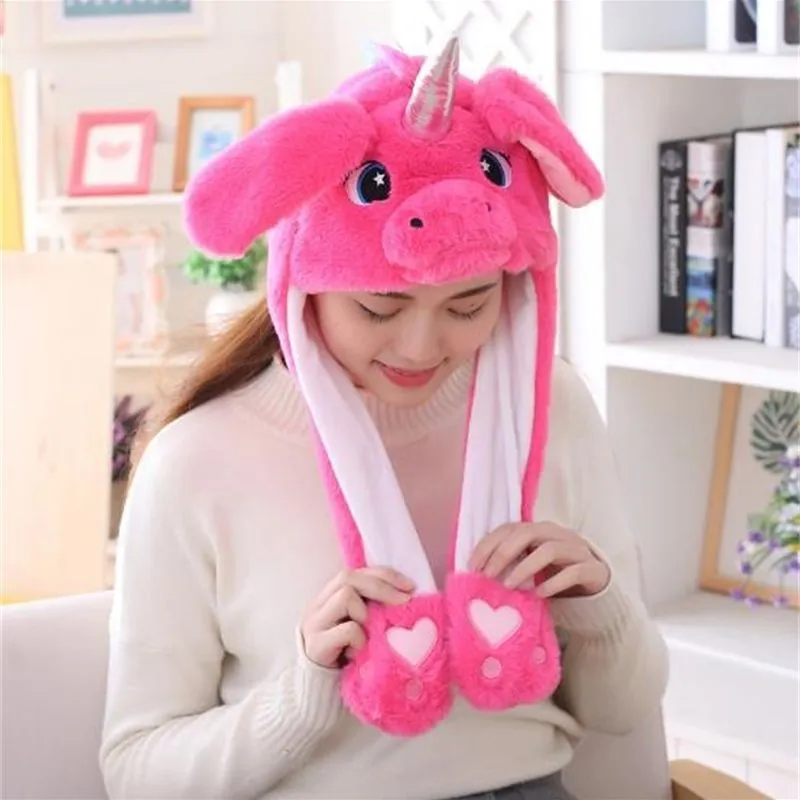 Acheter Chapeau oreilles de lapin mignon, Airbag mobile, casquette de saut  douce, jouet amusant pour filles, dessin animé Kawaii, chapeau en peluche,  jouets cadeau pour enfants et adultes