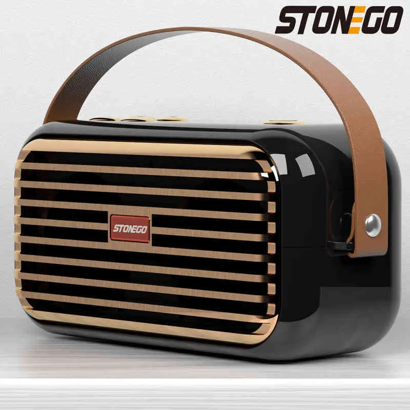 Portabla högtalare Stoengo Wireless Bluetooth -högtalare med stereo -ljud Utökad bas och diskant TWS Bluetooth 5.0 TF -kort USB AUX Audio Input T220831