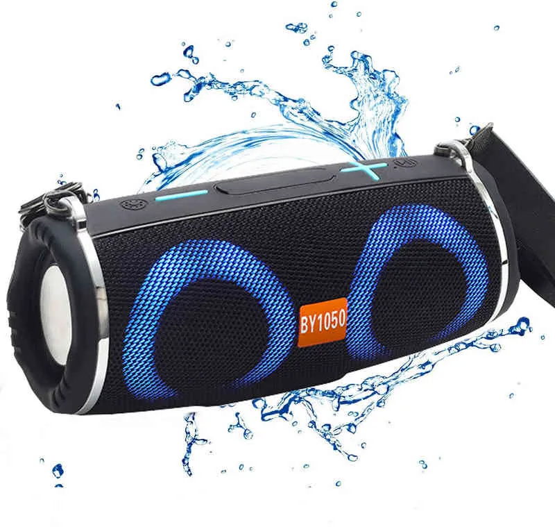 Przenośne głośniki Bluetooth głośnik Bluetooth Wysoka moc przenośna bezprzewodowe głośniki LED LED LED Subofer Waterproof Waterproof Waterproof odtwarzacz Soundbox T220831