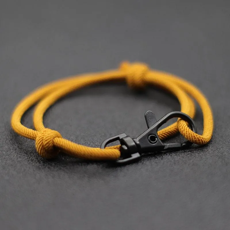 Bracelets de charme corda de moda redimensionável para homens mulheres lagosta preta braclet de sobrevivência ao ar livre amiga de brasão brasiletecharm