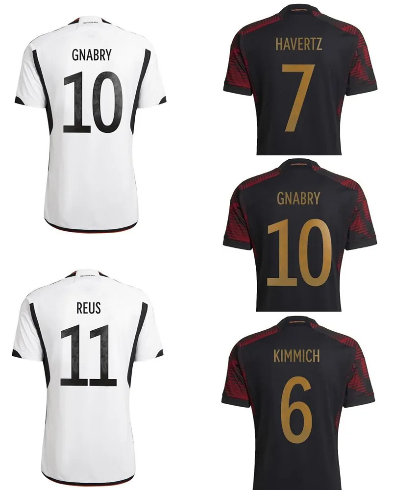 10 GNABRY 11 REUS Fußballtrikots Maßgeschneidert 22-23 Thailändischer Qualitäts-Lokaler Online-Shop Yakuda Sports Dropshipping Akzeptiert 6 KIMMICH 7 HAVERTZ 8 GORETZKA 9 WERNER 19 tragen