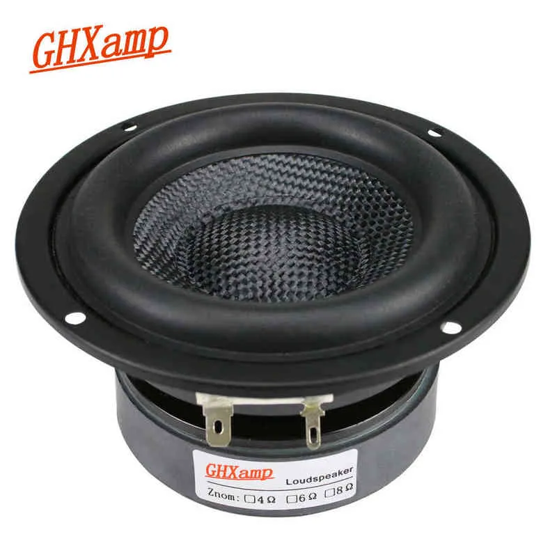 Altoparlanti portatili GHXAMP Unità altoparlante subwoofer woofer da 4 pollici HIFI 4ohm 40W Bacino intrecciato in fibra di vetro Altoparlante per bassi profondi Grande magnetico 1PC T220831